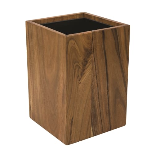 Ahala Wood Collection, 8.5 Quart Wastebasket with Liner, Natural